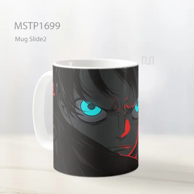 Luffy Mata Biru Cahaya Merah Gelap Mug MSTP1699 - All-side / Desain