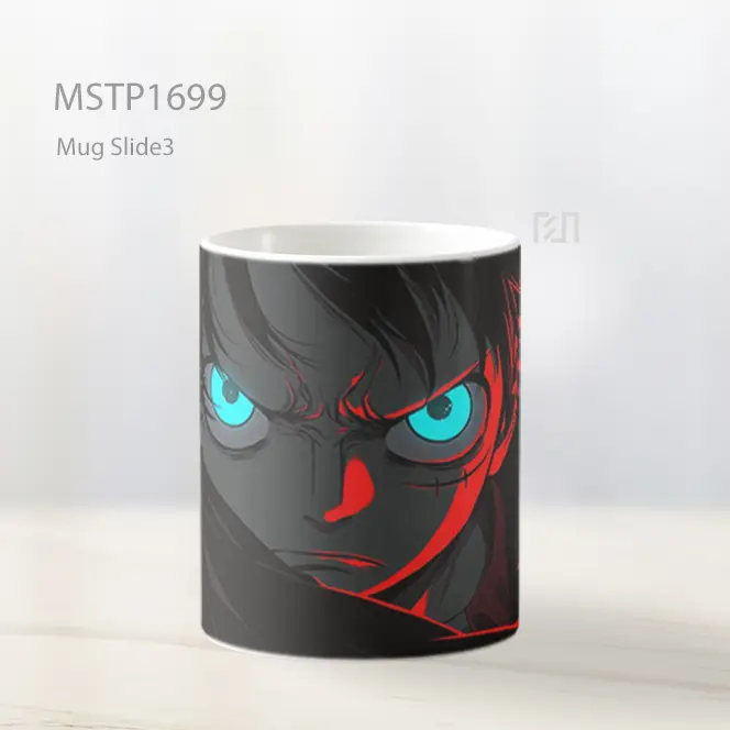 Luffy Mata Biru Cahaya Merah Gelap Mug MSTP1699 - All-side / Desain