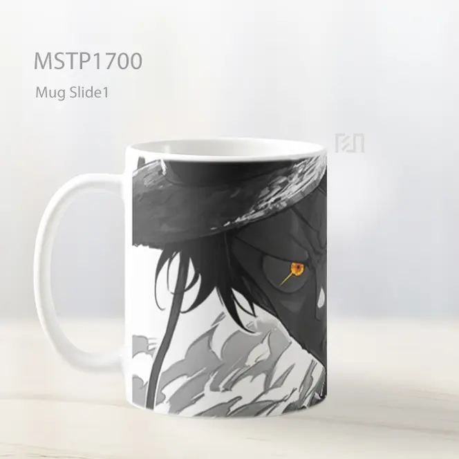 Luffy Mata Menyala Latar Gelap Clipart Mug MSTP1700 - All-side / Desain