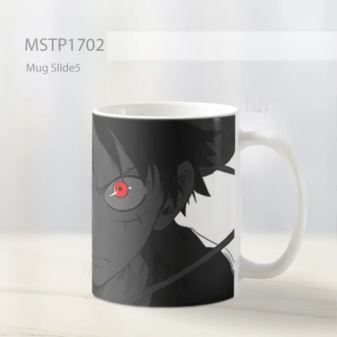 Luffy Mata Merah Hitam Putih Mug MSTP1702 - All-side / Desain
