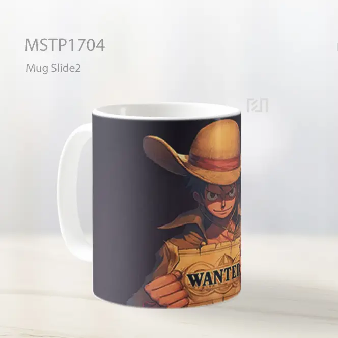 Luffy Memegang Poster Buronan Mug MSTP1704 - All-side / Desain
