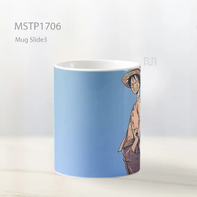Luffy Minimal Blue Background Mug MSTP1706 - All-side / Desain