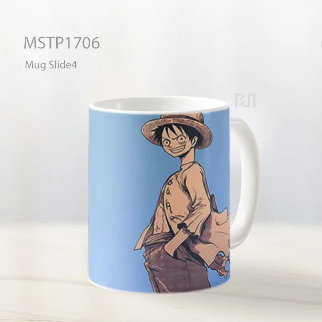 Luffy Minimal Blue Background Mug MSTP1706