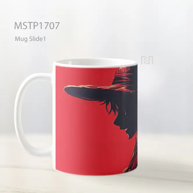 Luffy Minimalis Dengan Senyum Mug MSTP1707 - All-side / Desain