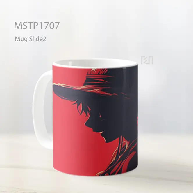 Luffy Minimalis Dengan Senyum Mug MSTP1707 - All-side / Desain
