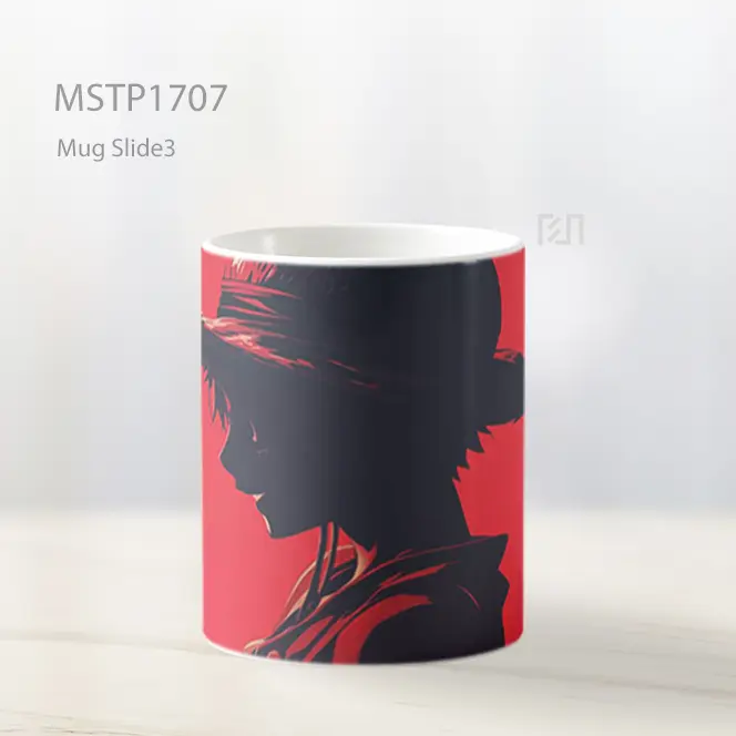 Luffy Minimalis Dengan Senyum Mug MSTP1707 - All-side / Desain