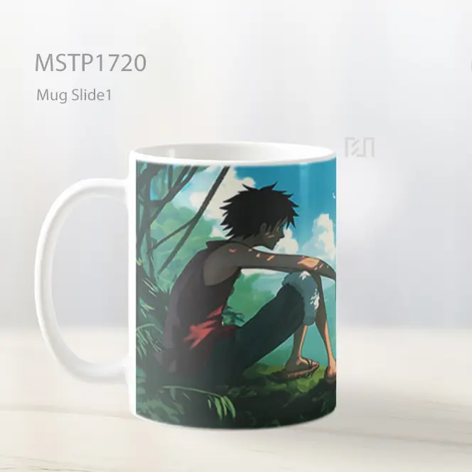 Luffy One Piece Istirahat Pantai Latar Mug MSTP1720 - All-side / Desain