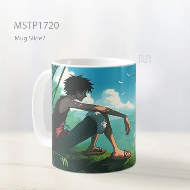 Luffy One Piece Istirahat Pantai Latar Mug MSTP1720 - All-side / Desain