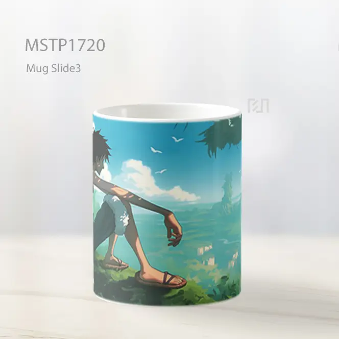 Luffy One Piece Istirahat Pantai Latar Mug MSTP1720 - All-side / Desain