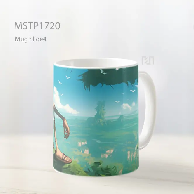 Luffy One Piece Istirahat Pantai Latar Mug MSTP1720