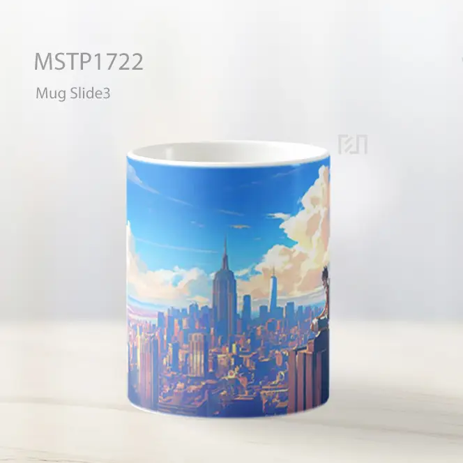 Luffy One Piece Memandang New York Mug MSTP1722 - All-side / Desain