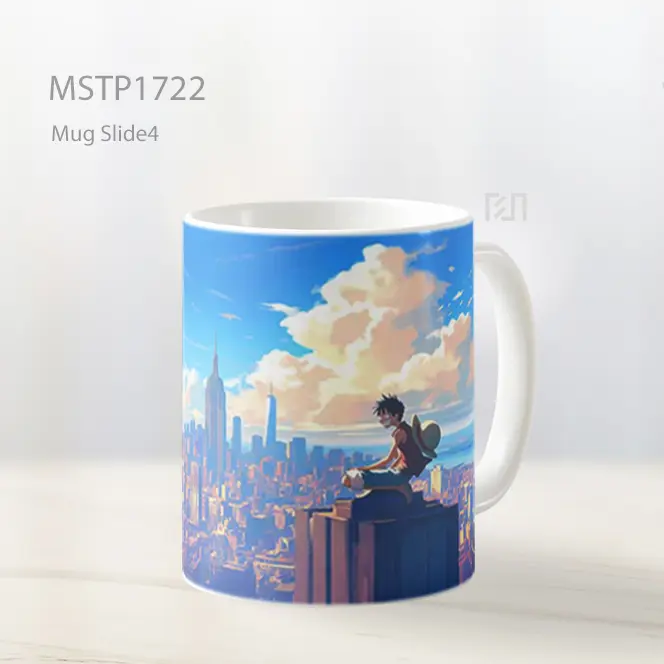Luffy One Piece Memandang New York Mug MSTP1722