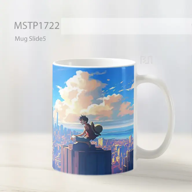 Luffy One Piece Memandang New York Mug MSTP1722 - All-side / Desain