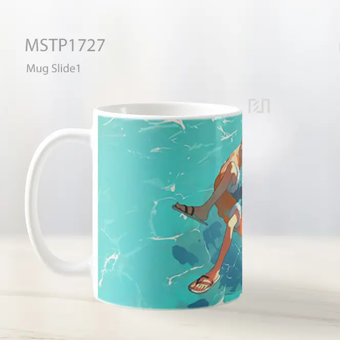 Luffy One Piece Santai Dengan Pelampung Mug MSTP1727 - All-side / Desain
