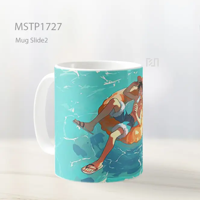 Luffy One Piece Santai Dengan Pelampung Mug MSTP1727 - All-side / Desain