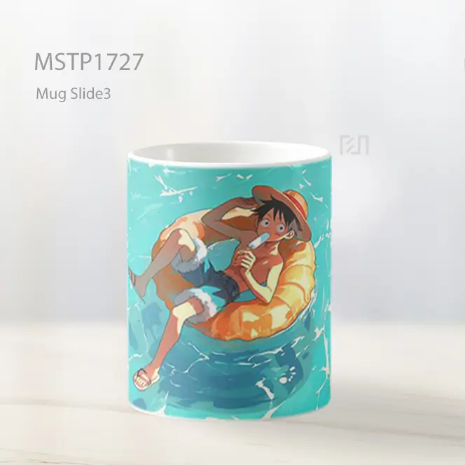 Luffy One Piece Santai Dengan Pelampung Mug MSTP1727 - All-side / Desain