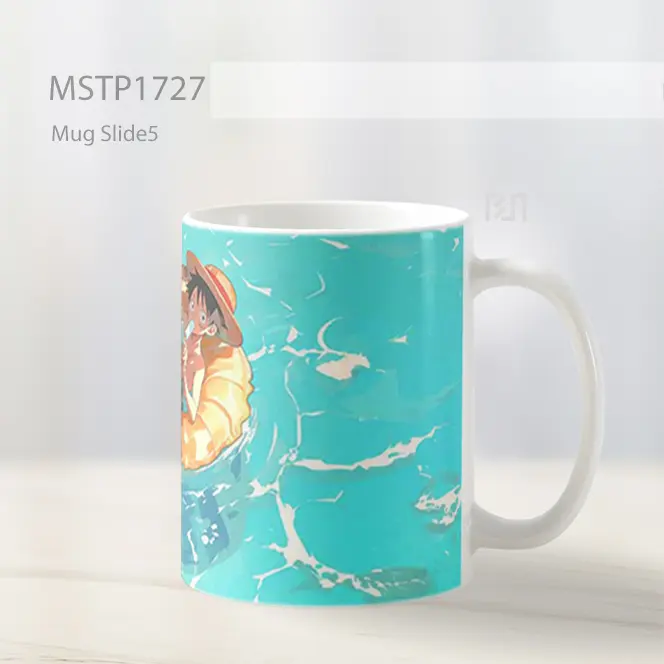 Luffy One Piece Santai Dengan Pelampung Mug MSTP1727 - All-side / Desain