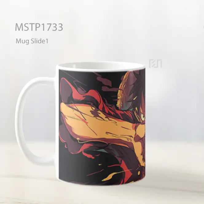Luffy Pukulan Epik One Piece Mug MSTP1733 - All-side / Desain
