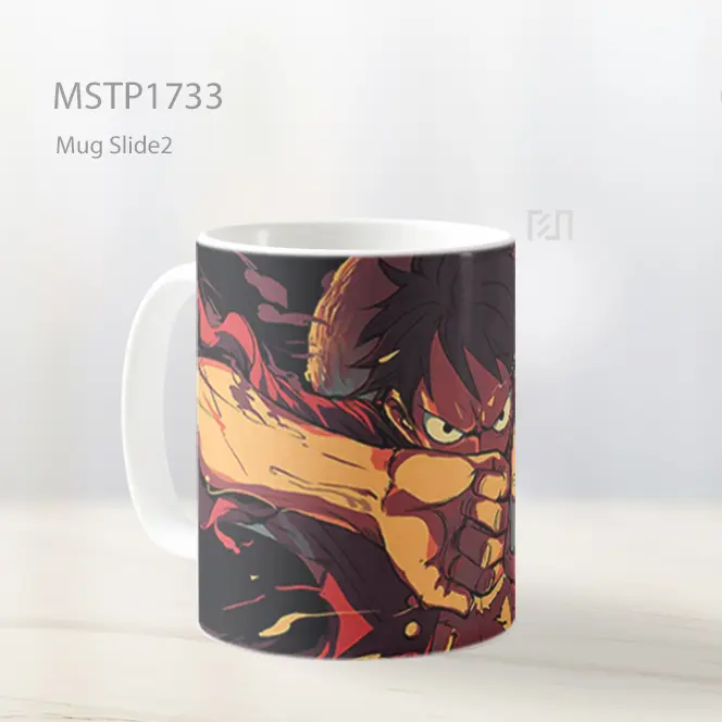 Luffy Pukulan Epik One Piece Mug MSTP1733 - All-side / Desain