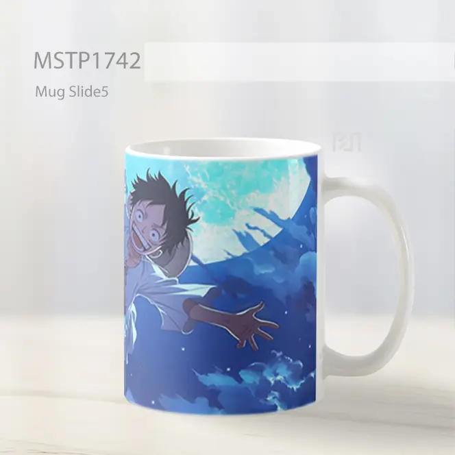 Luffy Senyum Bulan Purnama Mug MSTP1742 - All-side / Desain