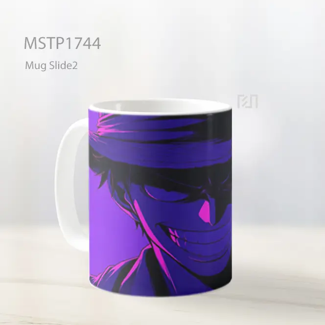 Luffy Senyum Grin Ungu Mug MSTP1744 - All-side / Desain