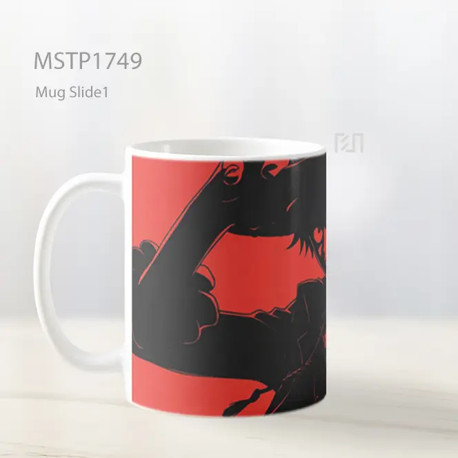 Luffy Siluet Merah Hitam Mug MSTP1749 - All-side / Desain