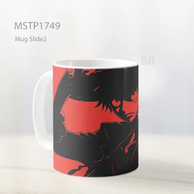 Luffy Siluet Merah Hitam Mug MSTP1749 - All-side / Desain