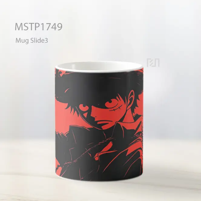 Luffy Siluet Merah Hitam Mug MSTP1749 - All-side / Desain
