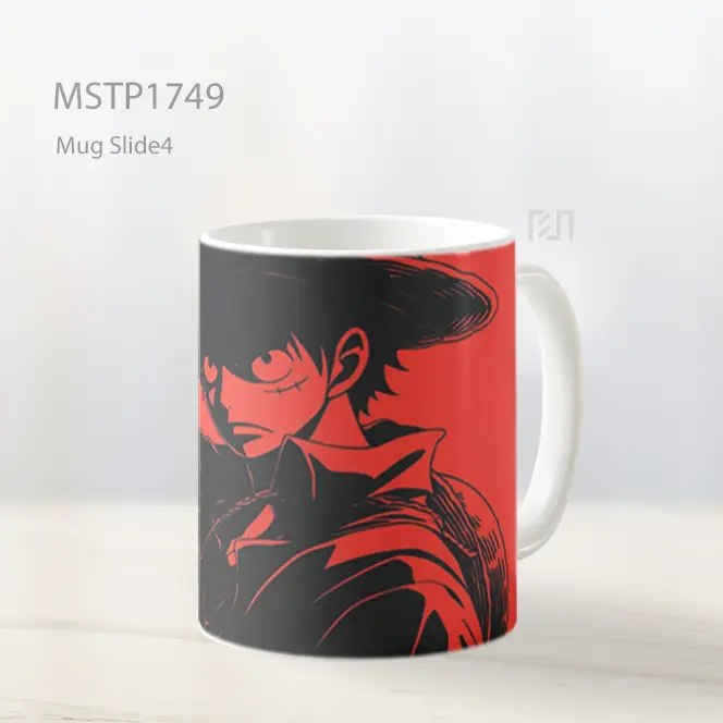 Luffy Siluet Merah Hitam Mug MSTP1749