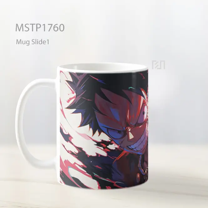 Luffy Tinju Merah Mug MSTP1760 - All-side / Desain