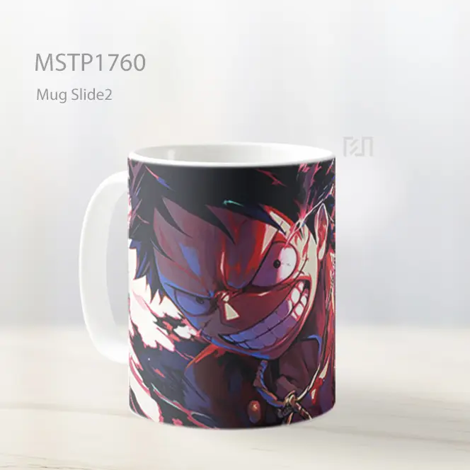 Luffy Tinju Merah Mug MSTP1760 - All-side / Desain