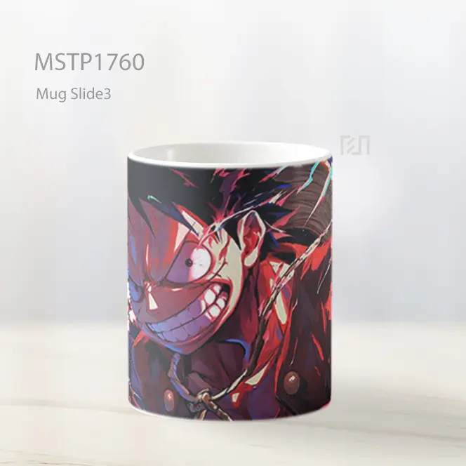 Luffy Tinju Merah Mug MSTP1760 - All-side / Desain