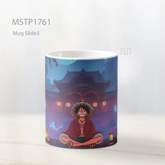 Luffy Topi Jerami Gaya Anime Cantik Mug MSTP1761 - All-side / Desain