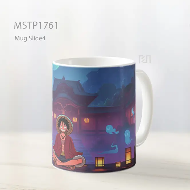 Luffy Topi Jerami Gaya Anime Cantik Mug MSTP1761