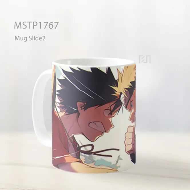 Luffy Vs Naruto Tatap Intens Clash Mug MSTP1767 - All-side / Desain