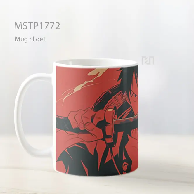 Luffy Zoro One Piece Red Blue Split Sword Mug MSTP1772 - All-side / Desain