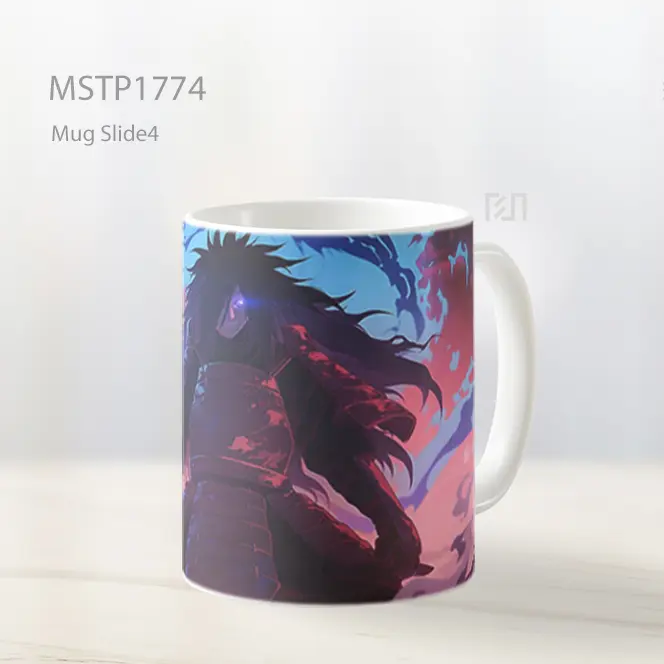 Madara Uchiha Api Biru Tatapan Intens Mug MSTP1774