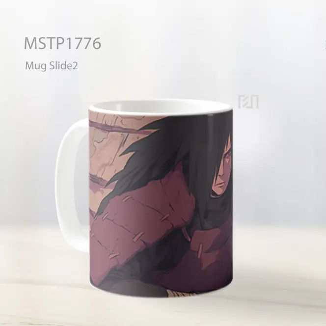 Madara Uchiha Duduk Gaya Seni Mug MSTP1776 - All-side / Desain