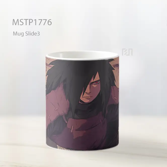 Madara Uchiha Duduk Gaya Seni Mug MSTP1776 - All-side / Desain