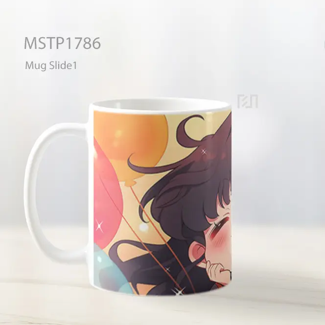 Mai Sakurajima Anime Chibi Senyum Mug MSTP1786 - All-side / Desain