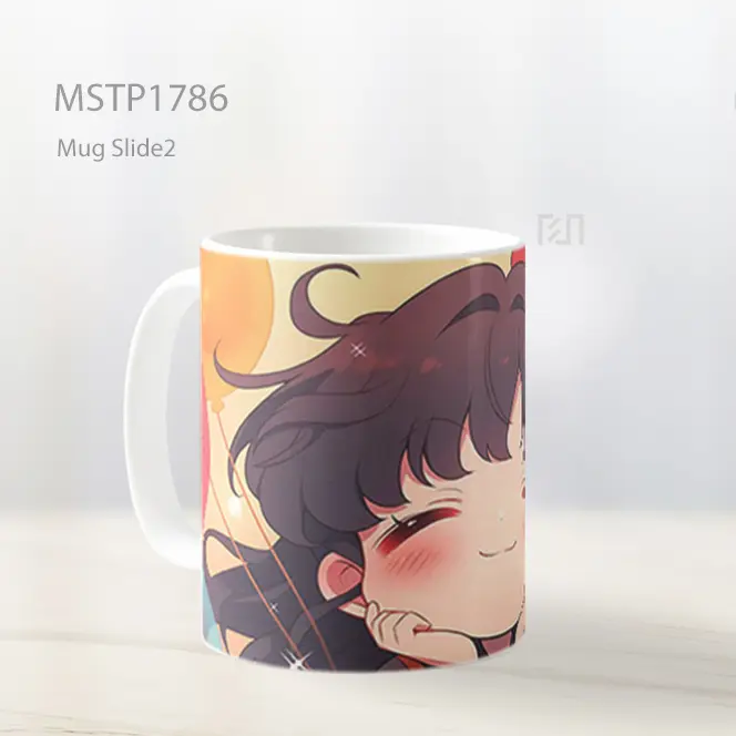 Mai Sakurajima Anime Chibi Senyum Mug MSTP1786 - All-side / Desain