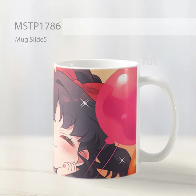 Mai Sakurajima Anime Chibi Senyum Mug MSTP1786 - All-side / Desain