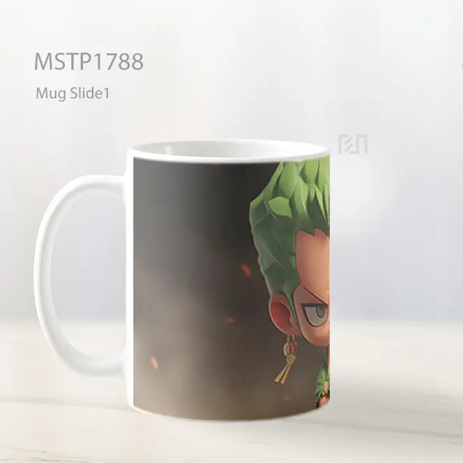 Mainan Plastik Roronoa Zoro Mug MSTP1788 - All-side / Desain