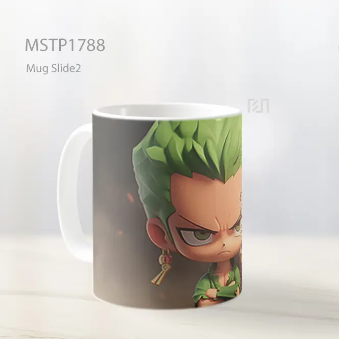 Mainan Plastik Roronoa Zoro Mug MSTP1788 - All-side / Desain