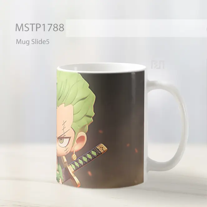 Mainan Plastik Roronoa Zoro Mug MSTP1788 - All-side / Desain