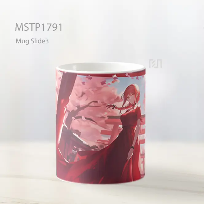 Makima Jalan Sakura Chainsawman Mug MSTP1791 - All-side / Desain