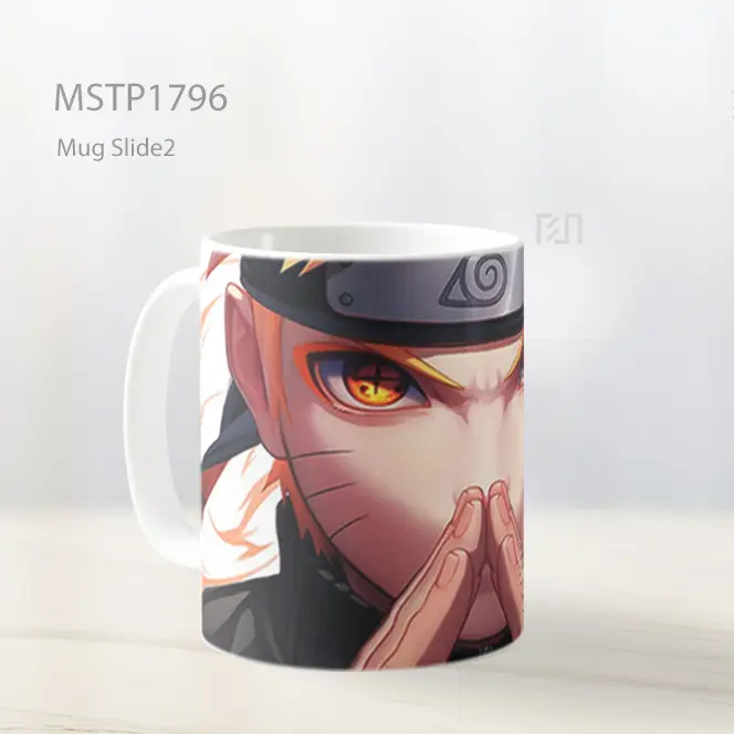 Mata Intens Naruto Tanda Tangan Tangan Mug MSTP1796 - All-side / Desain