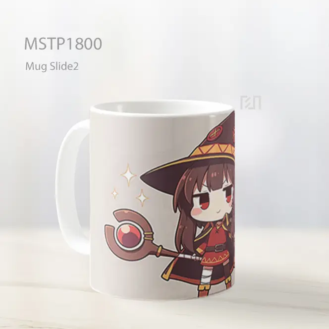 Megumin Chibi Penyihir Anime Bersinar Mug MSTP1800 - All-side / Desain