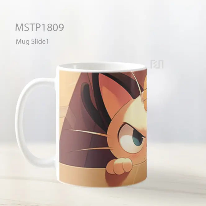 Meowth Di Kotak Ekspresi Marah Mug MSTP1809 - All-side / Desain