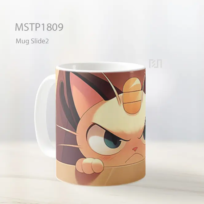 Meowth Di Kotak Ekspresi Marah Mug MSTP1809 - All-side / Desain
